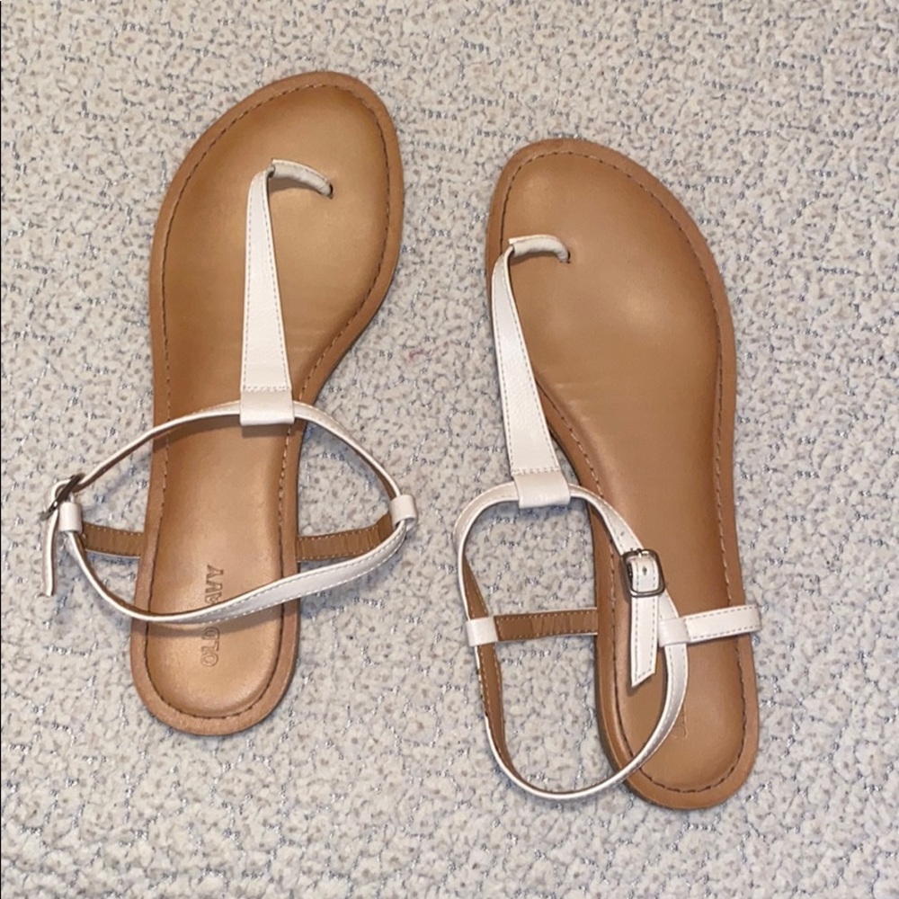 White sandals